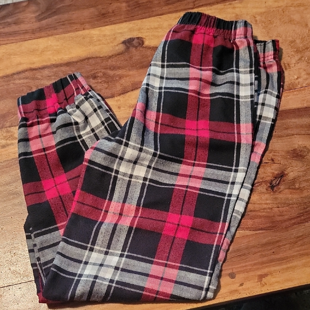 GAP Kids Red and Black Plaid Pants